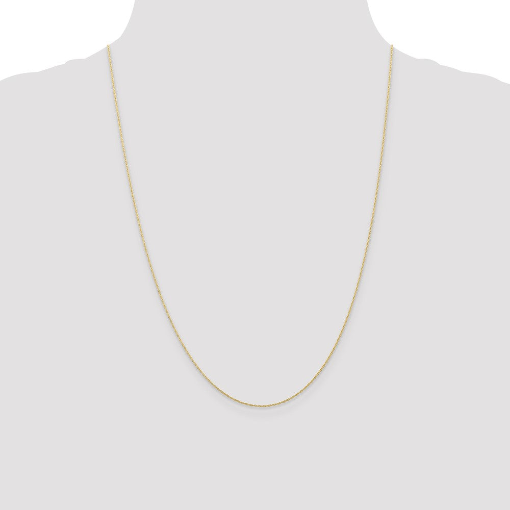 10k Yellow Gold 0.5 mm Carded Cable Rope Chain