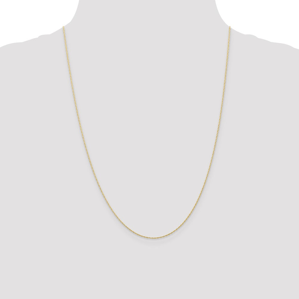 10k Yellow Gold 0.5 mm Carded Cable Rope Chain (0.31 grams)