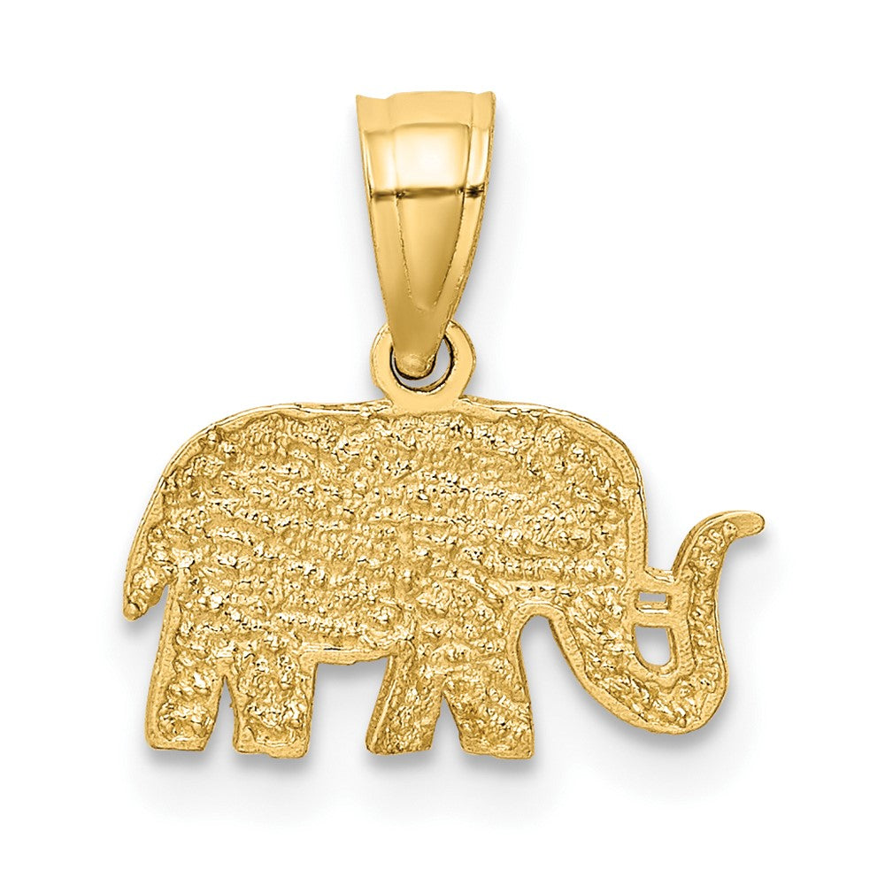 10k Yellow Gold 13 mm Polished Elephant Pendant (0.55 grams)