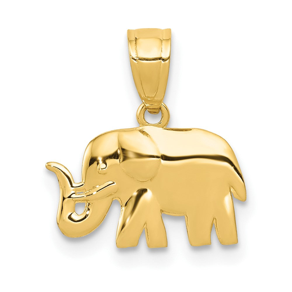 10k Yellow Gold 13 mm Polished Elephant Pendant (0.55 grams)