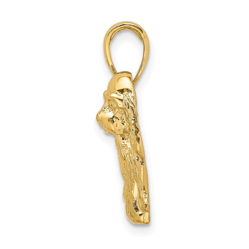 10k Yellow Gold 16 mm 2-D Cocker Spaniel Dog Charm (1.73 grams)