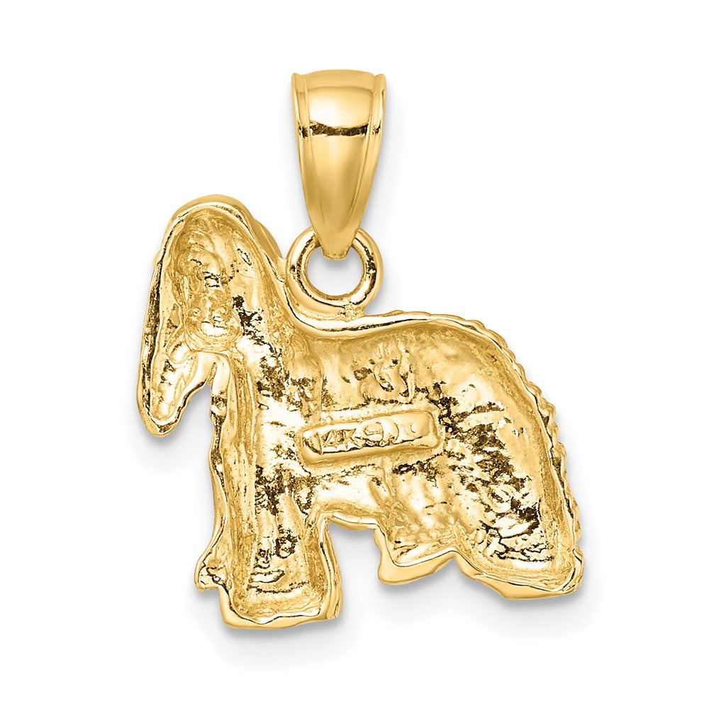 10k Yellow Gold 16 mm 2-D Cocker Spaniel Dog Charm (1.73 grams)