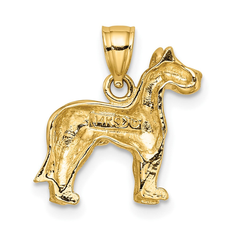 10k Yellow Gold 15.1 mm 2-D Great Dane Dog Charm (1.24 grams)