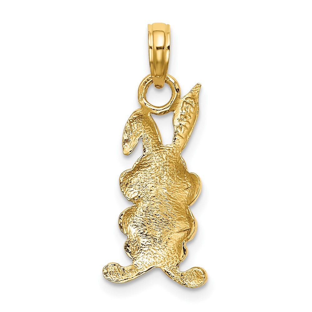 10k Yellow Gold 10.15 mm Rabbit Charm (1.09 grams)