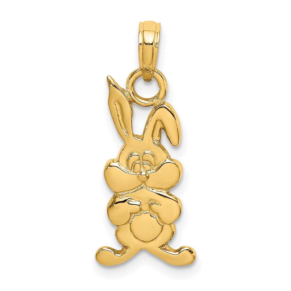 10k Yellow Gold 10.15 mm Rabbit Charm (1.09 grams)