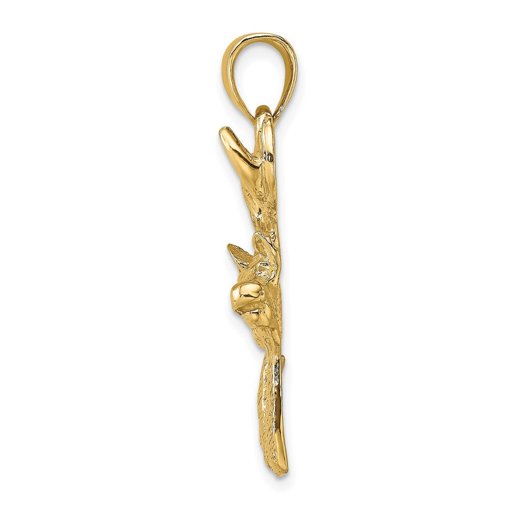 10k Yellow Gold 22.15 mm Deer Head Profile Charm (3.37 grams)