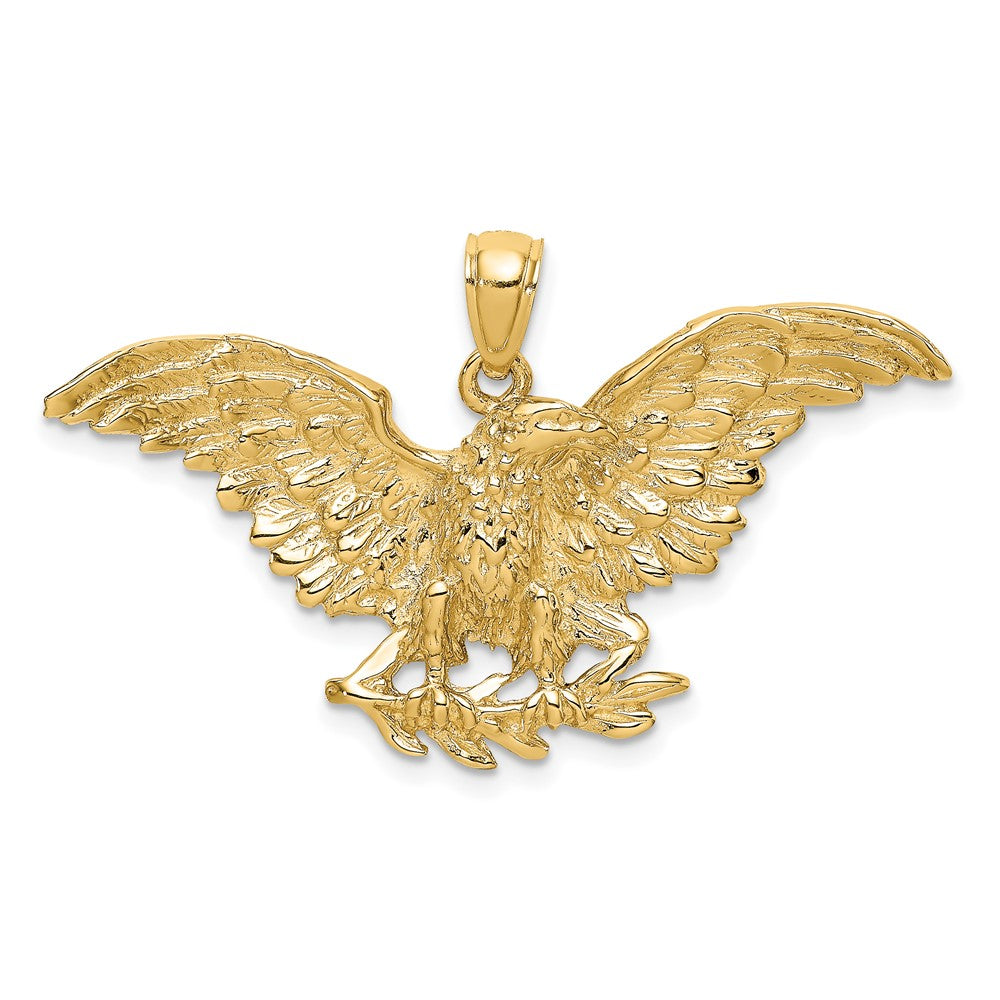 10k Yellow Gold 41.3 mm Eagle w/ Wings Spread Charm (5.21 grams)