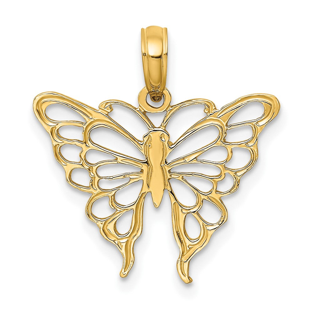 10k Yellow Gold 20 mm Butterfly Charm (0.69 grams)