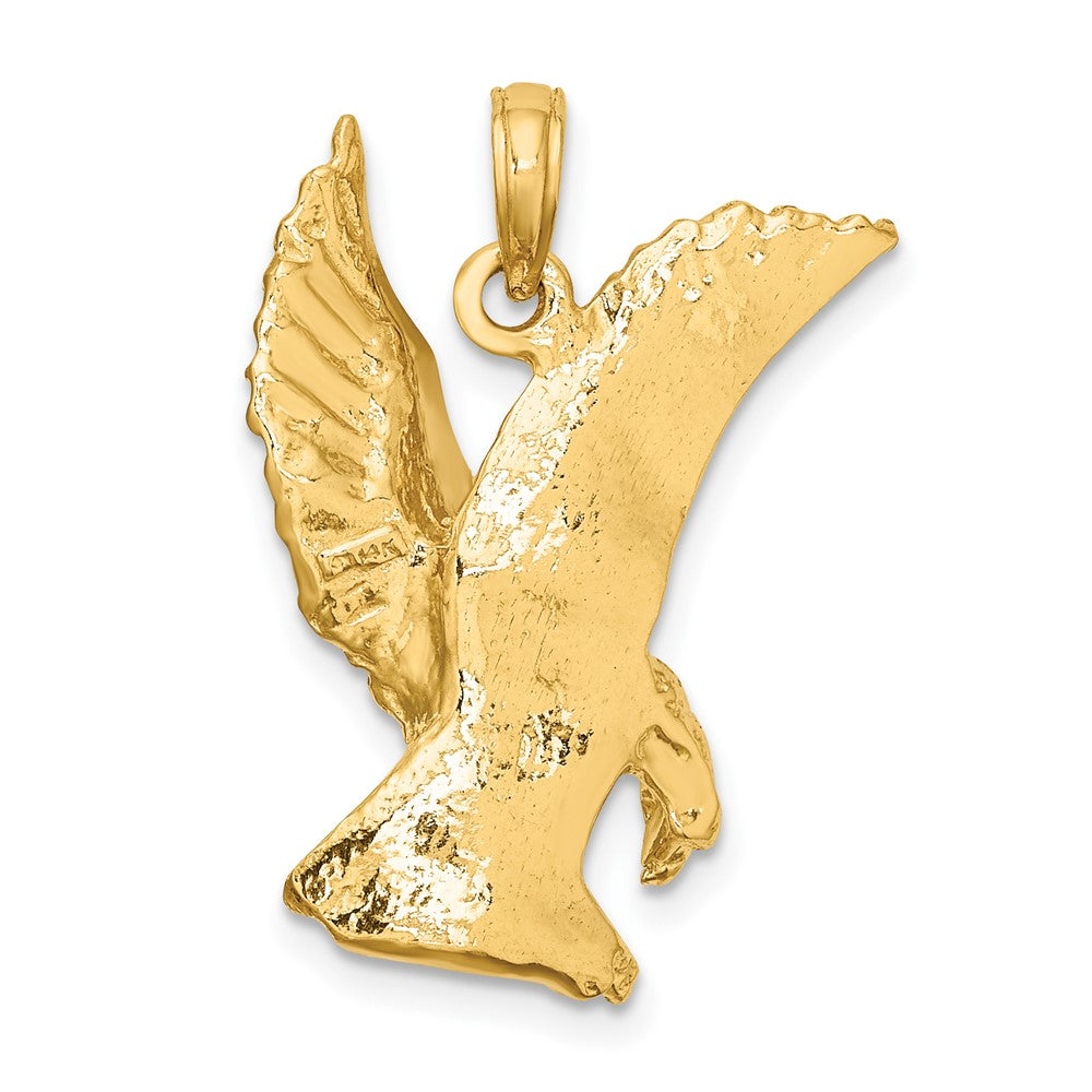 10k Yellow Gold 18.5 mm Eagle Landing w/Wings Up Charm (4.04 grams)