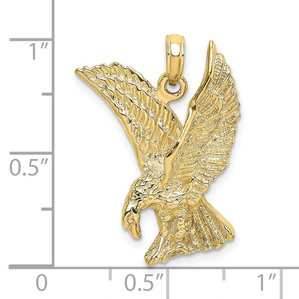 10k Yellow Gold 18.5 mm Eagle Landing w/Wings Up Charm (4.04 grams)