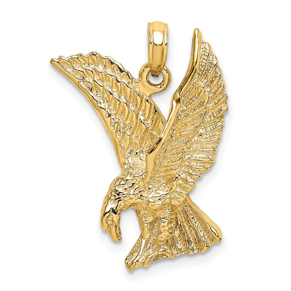 10k Yellow Gold 18.5 mm Eagle Landing w/Wings Up Charm (4.04 grams)