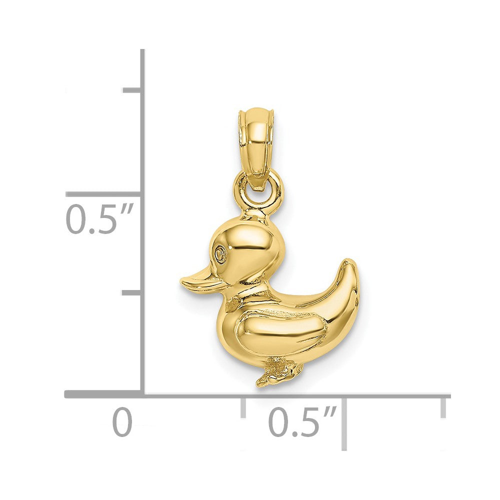 10k Yellow Gold 11.96 mm 3-D Duckling Charm (2.62 grams)