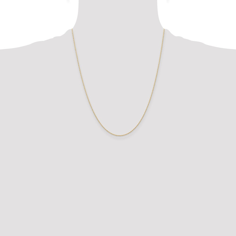 10k Yellow Gold 0.6 mm Carded Cable Rope Chain