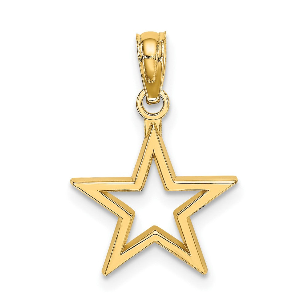 10k Yellow Gold 13 mm Cut-out Star Charm (0.62 grams)