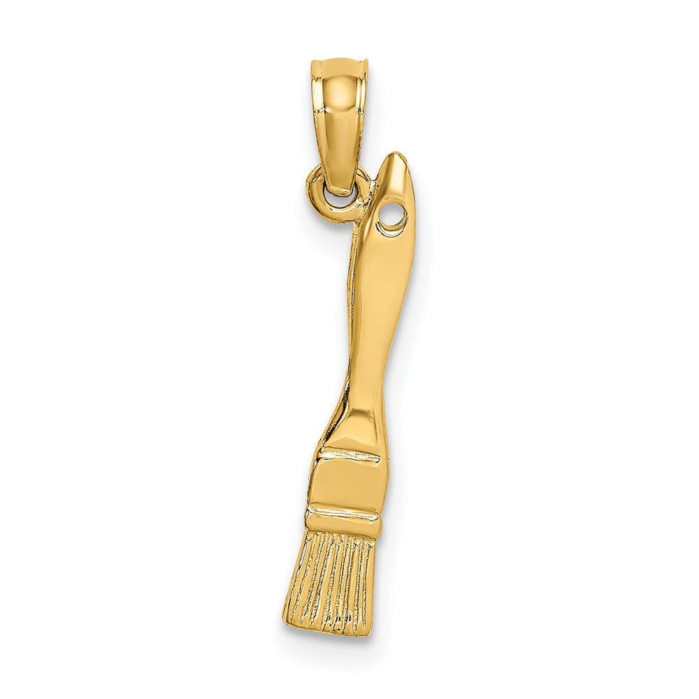 10k Yellow Gold 3.7 mm 3-D Paint Brush Charm (0.96 grams)