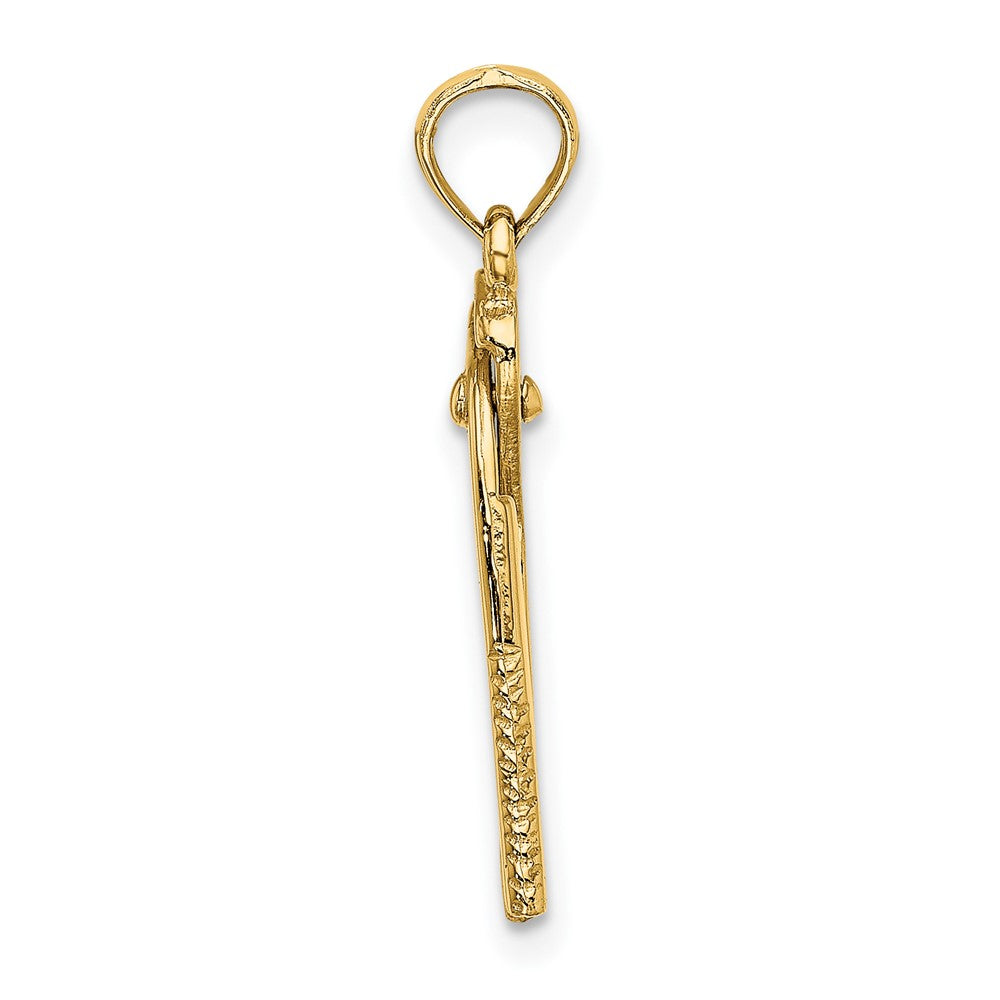 10k Yellow Gold 5.5 mm 3-D Moveable Locking Wrench Charm (0.86 grams)