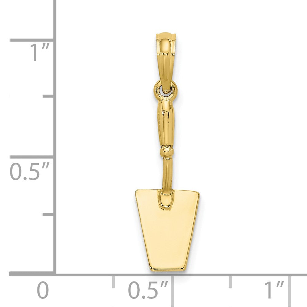 10k Yellow Gold 7.5 mm 3-D Concrete Tool Spatula Charm (0.81 grams)