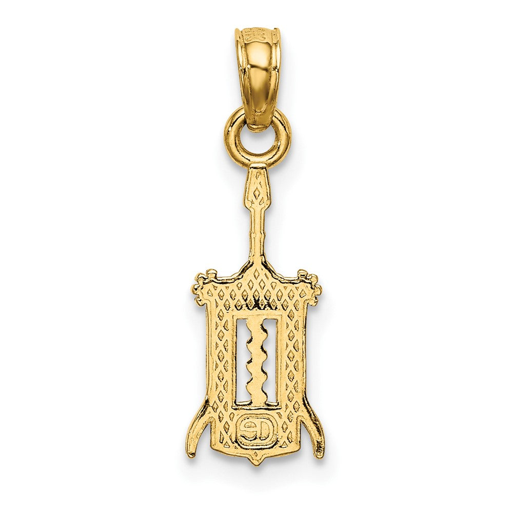10k Yellow Gold 6.7 mm Wine Opener Charm (0.77 grams)
