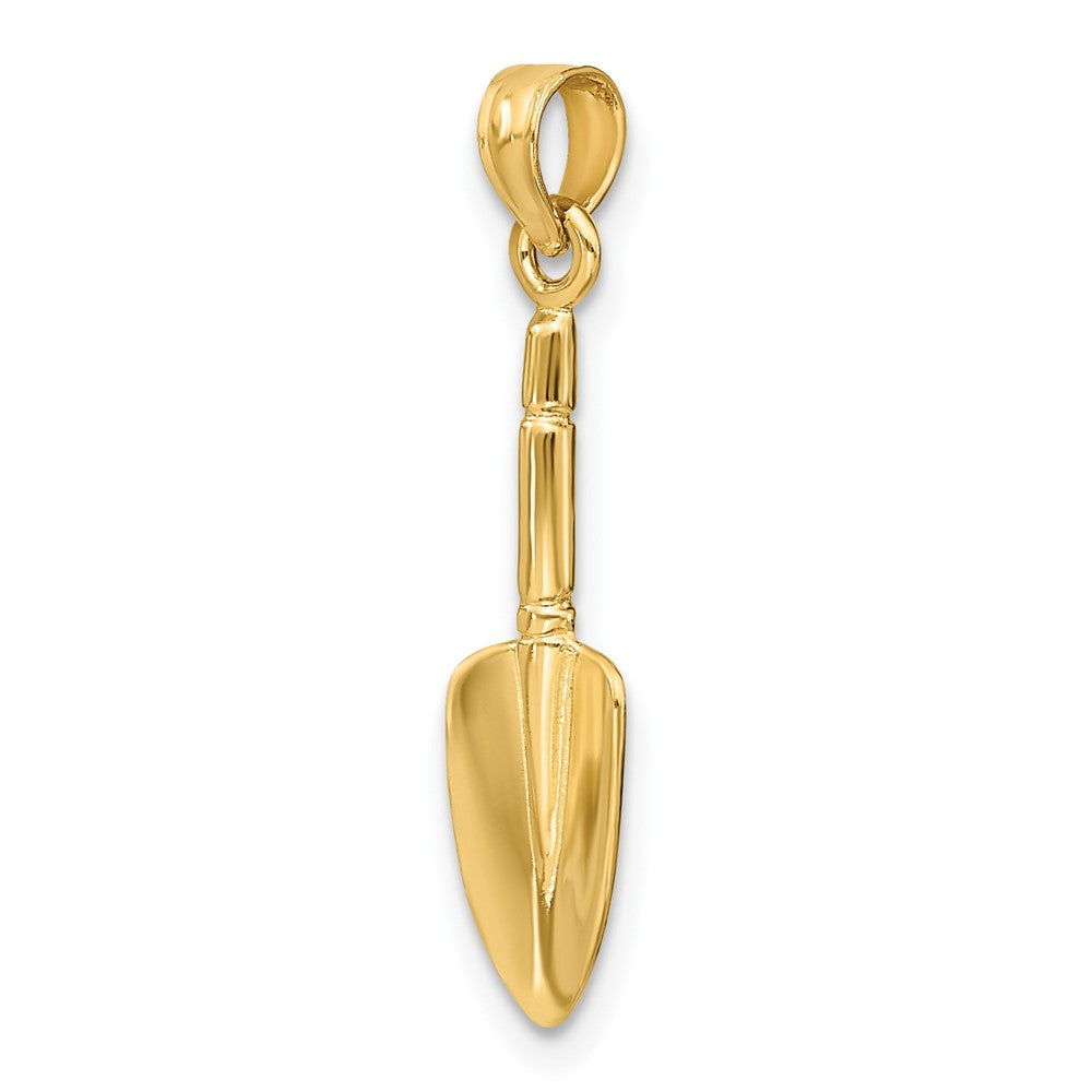10k Yellow Gold 5.7 mm 3-D Trowel Garden Tool Charm (0.61 grams)