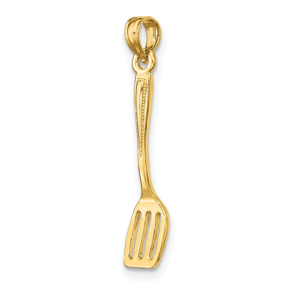 10k Yellow Gold 5.15 mm 3-D Polished Spatula Charm (0.57 grams)