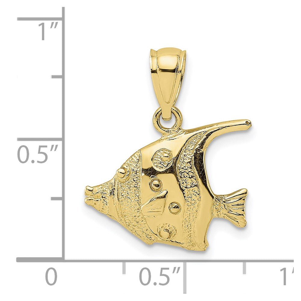 10k Yellow Gold 17.6 mm Polished Fish Charm (1.46 grams)