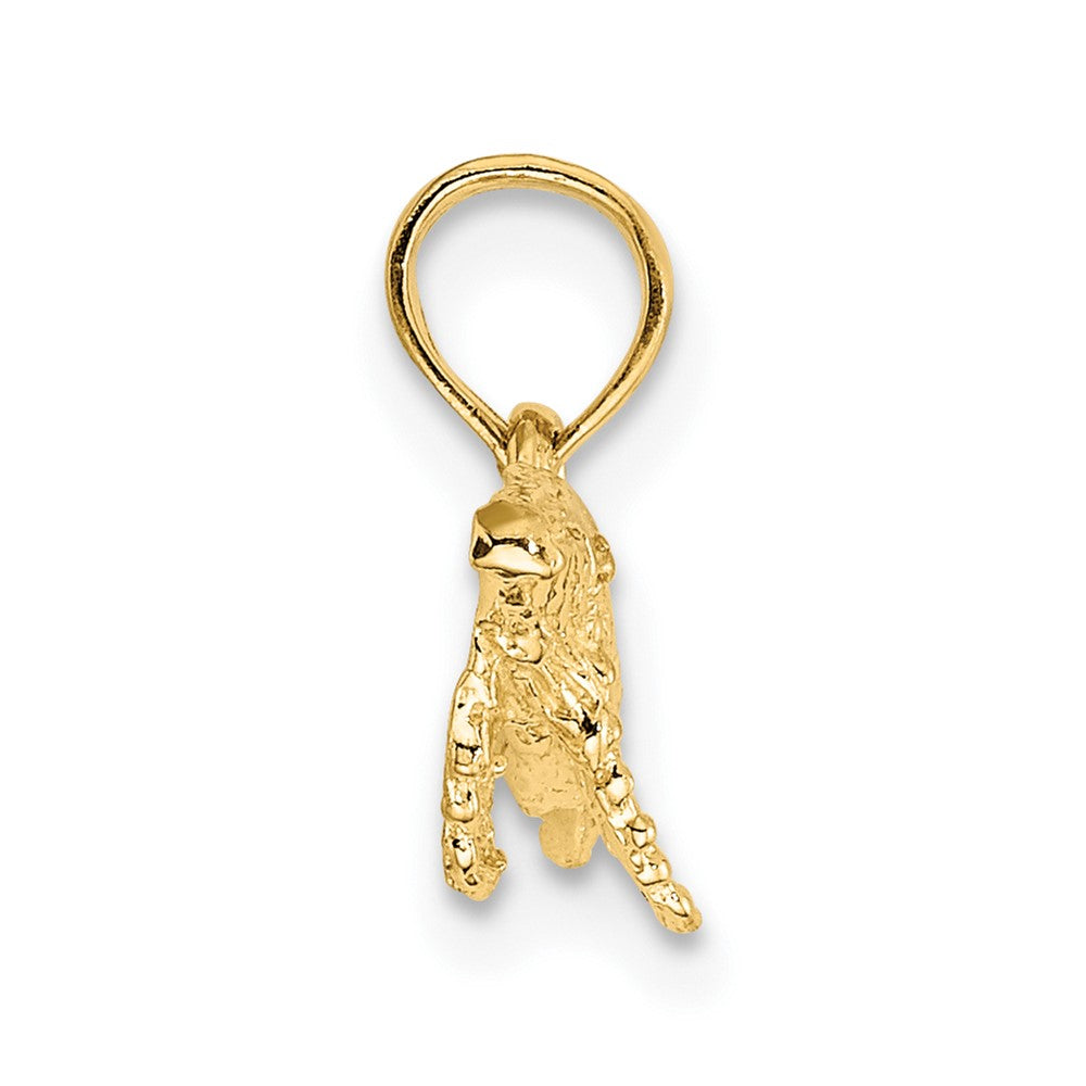10k Yellow Gold 7.1 mm 2-D Whale Charm (0.64 grams)