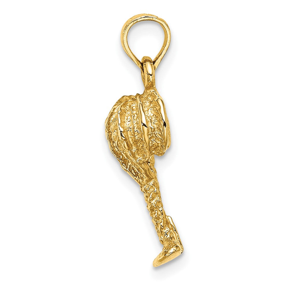 10k Yellow Gold 11.9 mm 2-D Palm Tree w/ Coconuts Charm (1.45 grams)