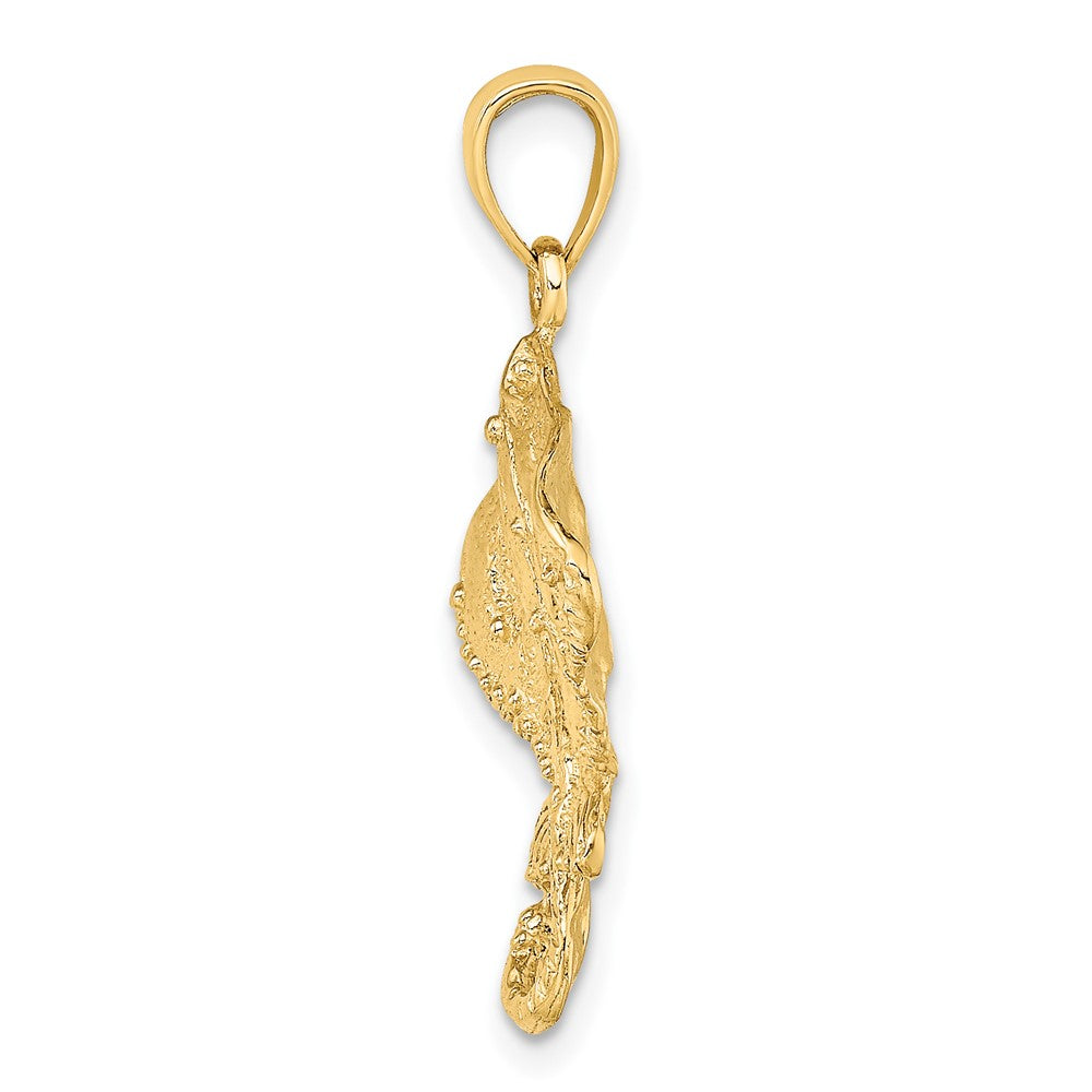 10k Yellow Gold 20.8 mm 2-D Stingray Charm (1.99 grams)