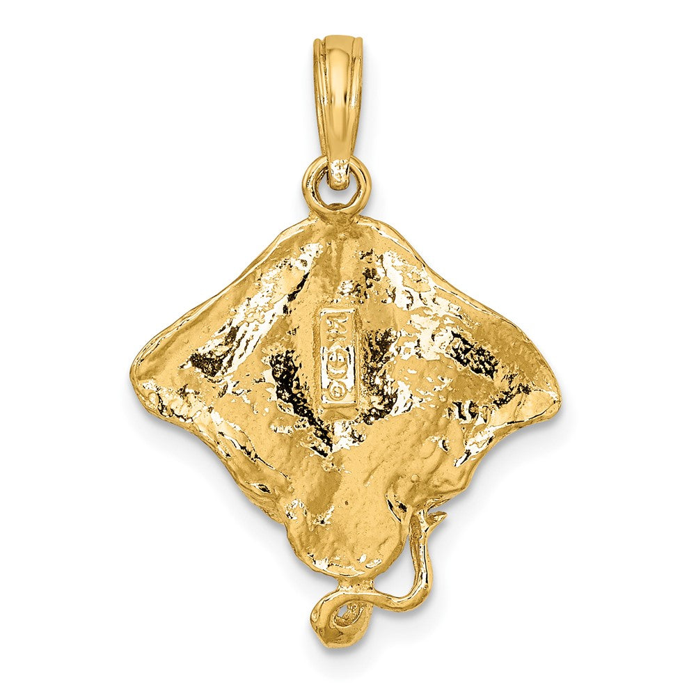 10k Yellow Gold 19 mm 2-D Stingray Charm (1.7 grams)