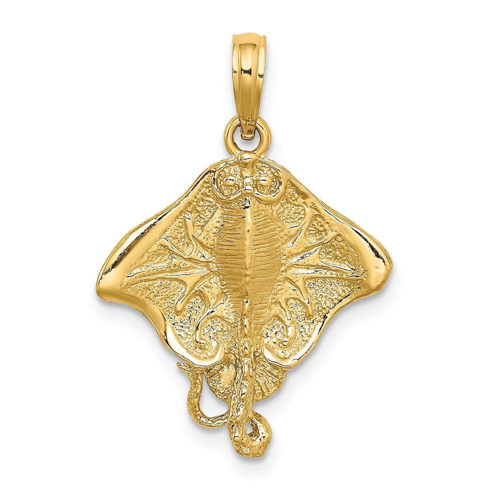 10k Yellow Gold 19 mm 2-D Stingray Charm (1.7 grams)