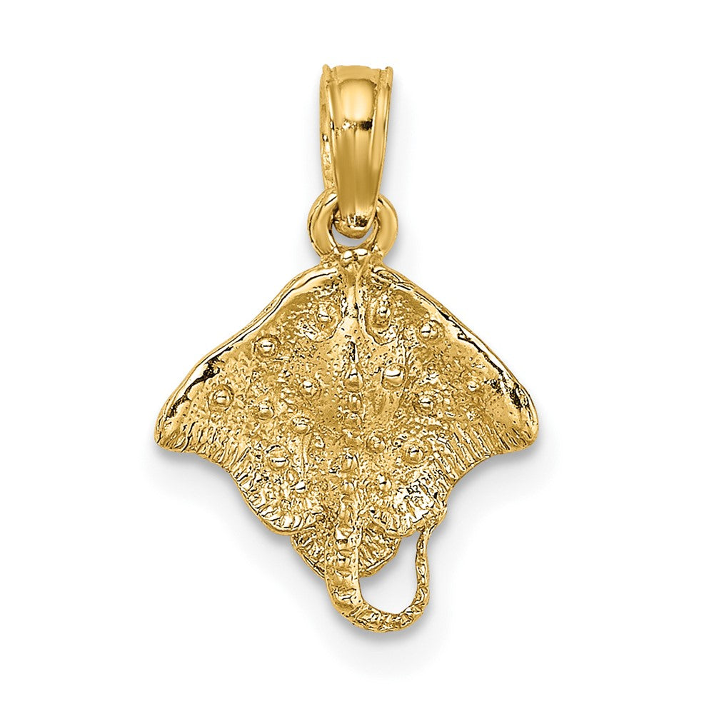 10k Yellow Gold 11.55 mm 2-D Stingray Charm (0.61 grams)