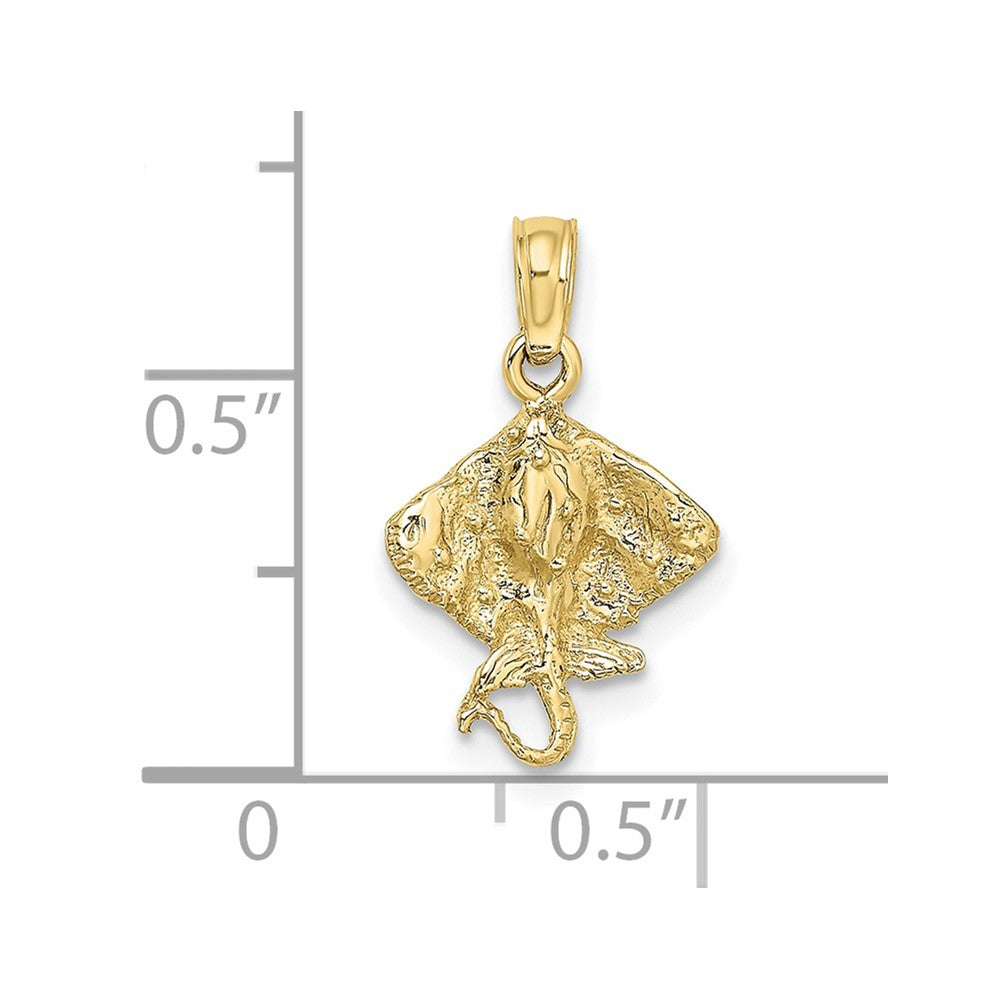 10k Yellow Gold 11 mm Stingray Charm (0.64 grams)