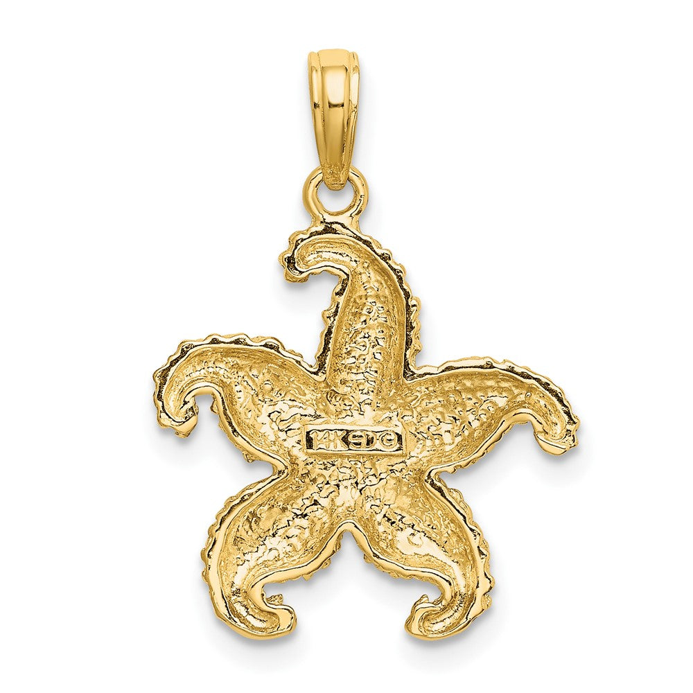 10k Yellow Gold 18.6 mm 2-D Puffed Starfish Charm (1.77 grams)