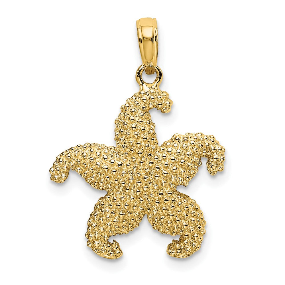 10k Yellow Gold 18.6 mm 2-D Puffed Starfish Charm (1.77 grams)