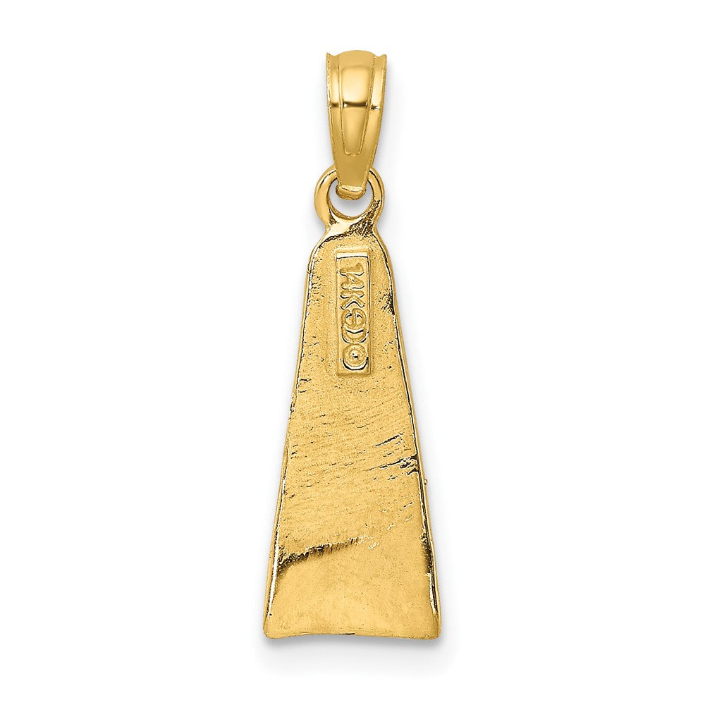 10k Yellow Gold 6.7 mm Scuba Flipper Charm (0.74 grams)