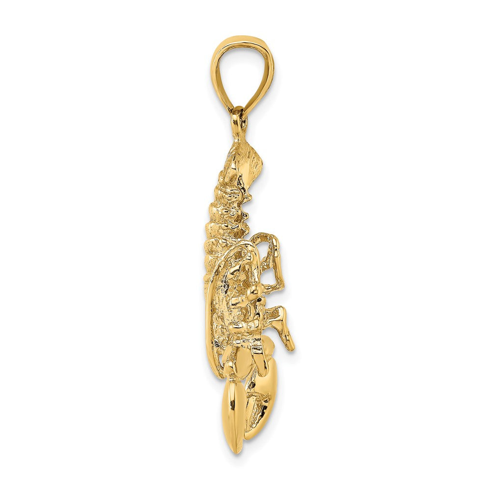 10k Yellow Gold 15.1 mm 2-D Moveable Lobster Charm (4.26 grams)