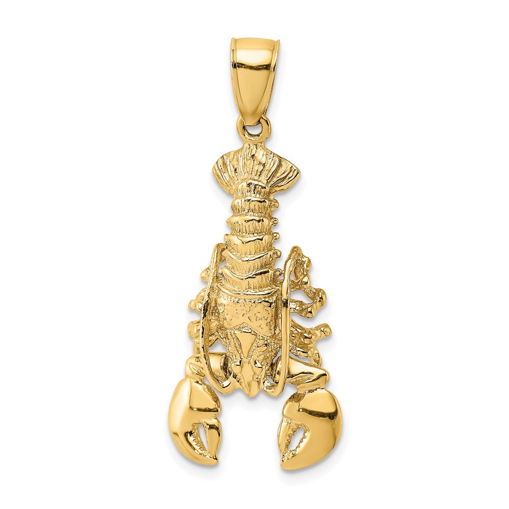 10k Yellow Gold 15.1 mm 2-D Moveable Lobster Charm (4.26 grams)