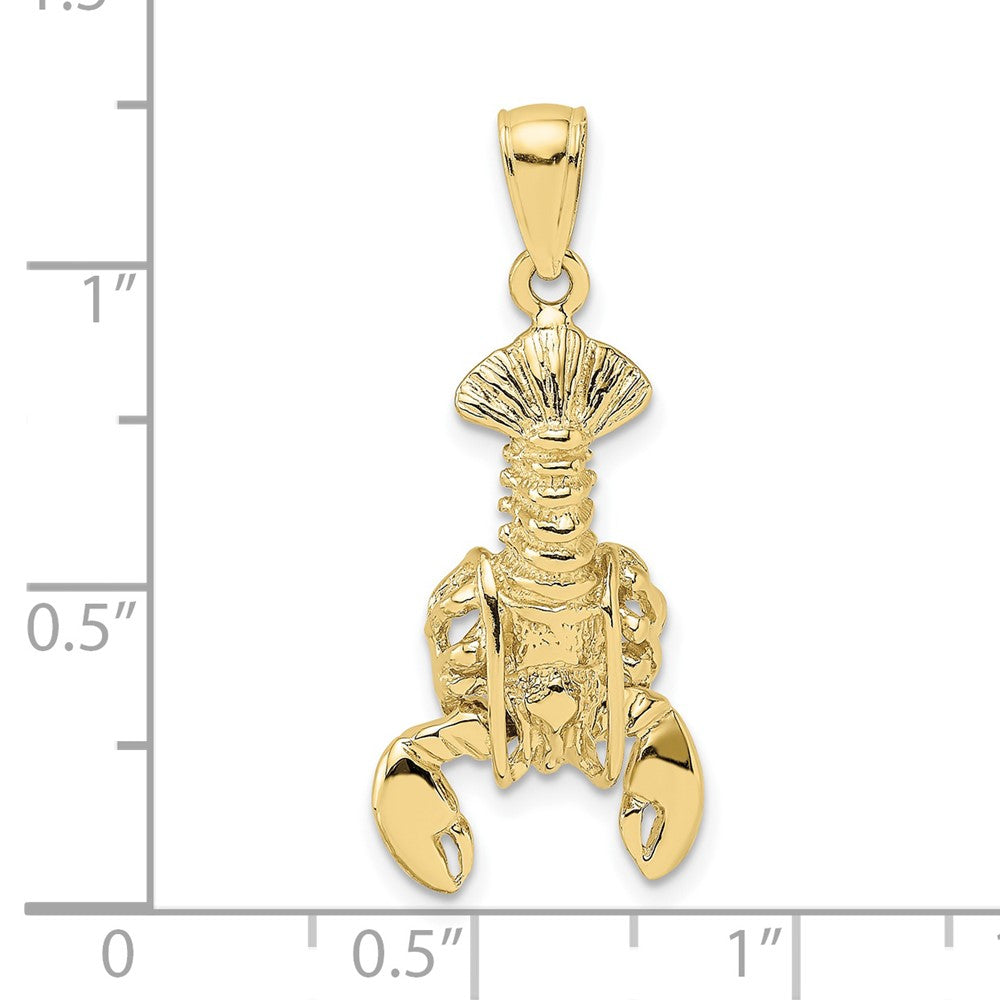 10k Yellow Gold 12.8 mm Moveable Lobster Charm (2.57 grams)