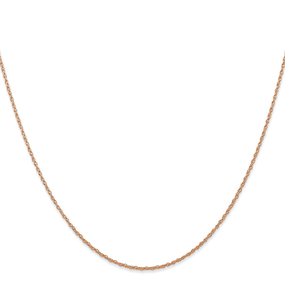 10k Rose Gold 0.7 mm Carded Cable Rope Chain
