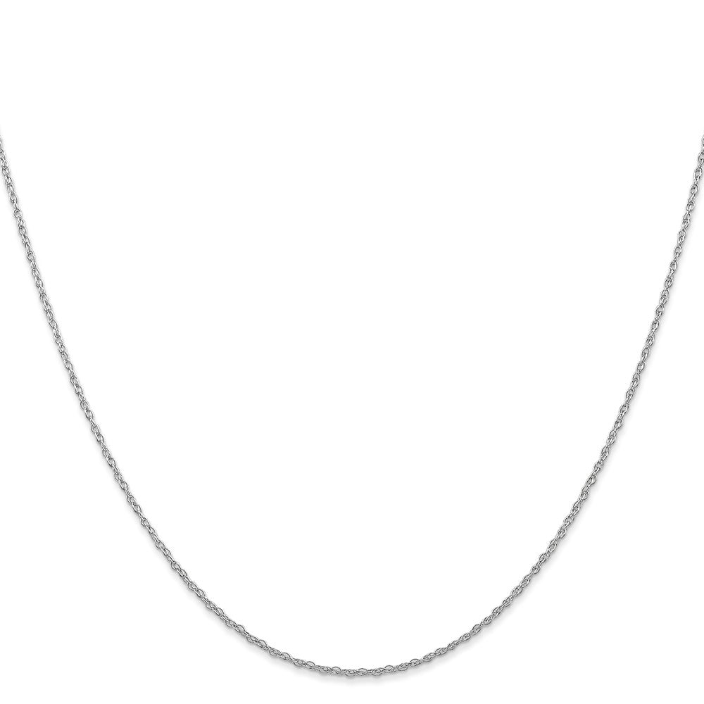 10k White Gold 0.7 mm Carded Cable Rope Chain