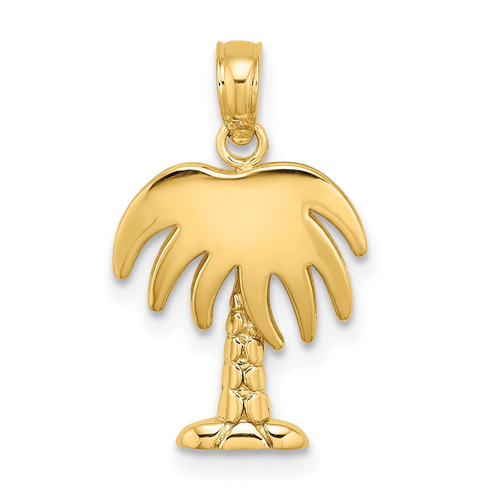 10k Yellow Gold 12.32 mm Charleston Palm Tree Charm (0.66 grams)