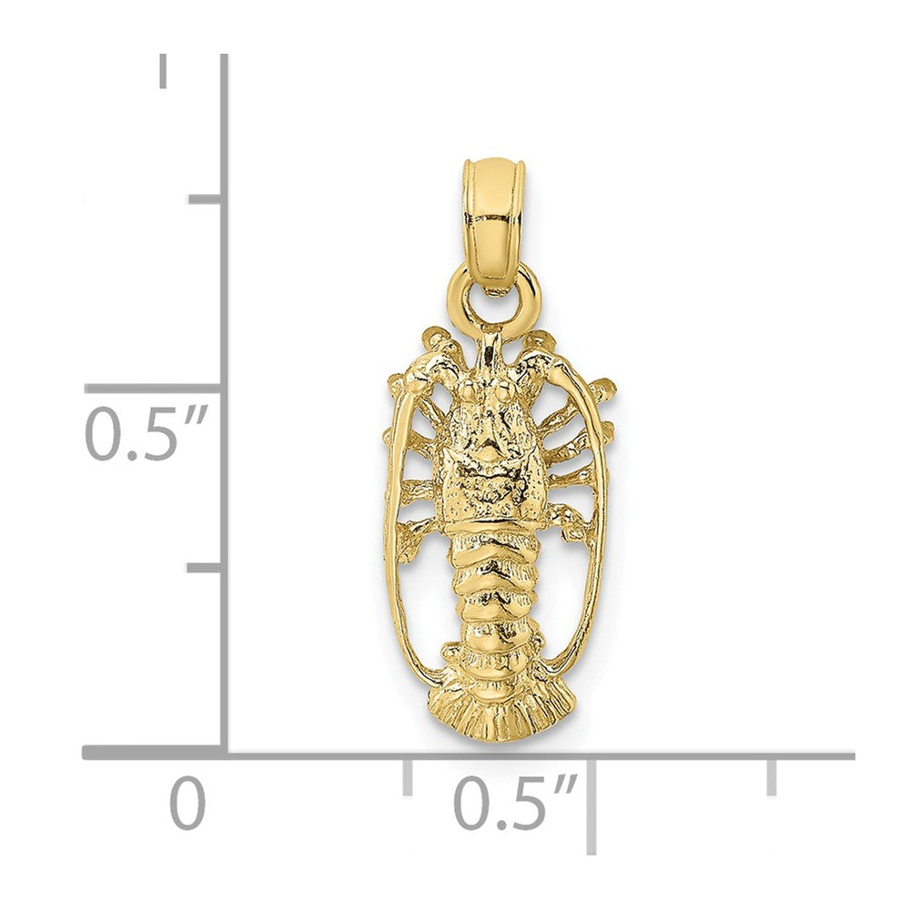 10k Yellow Gold 8 mm Florida Lobster with Out Claws Charm (1.16 grams)