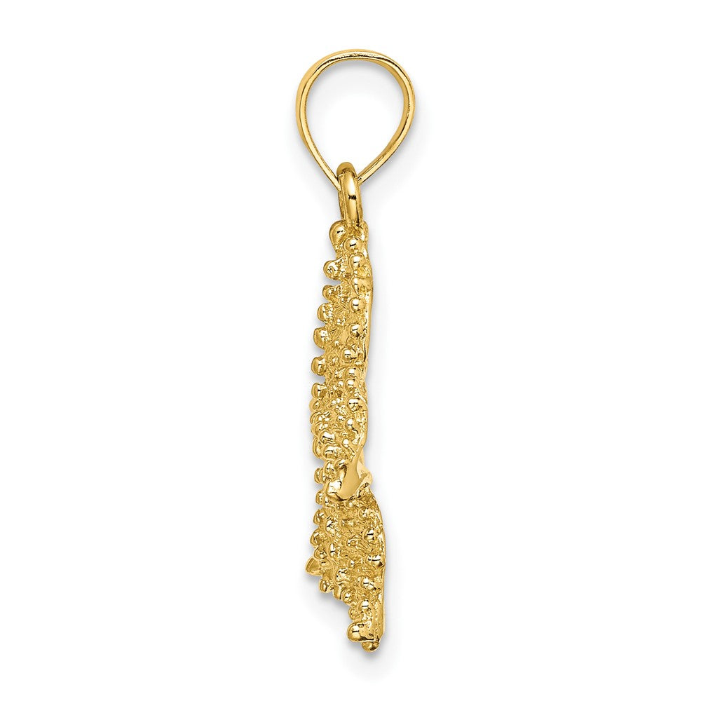 10k Yellow Gold 12 mm Beaded Starfish Charm (1.91 grams)