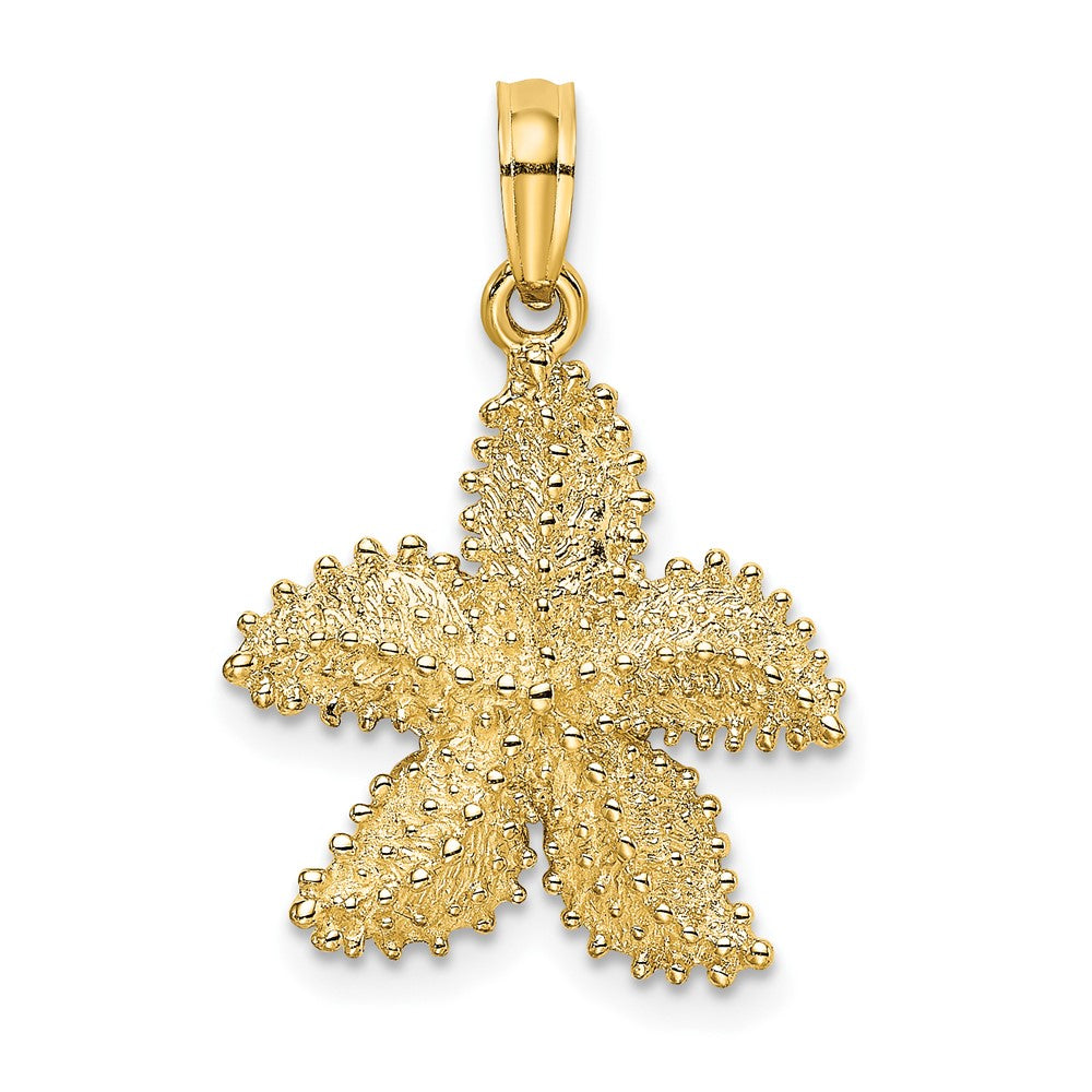 10k Yellow Gold 12 mm Beaded Starfish Charm (1.91 grams)