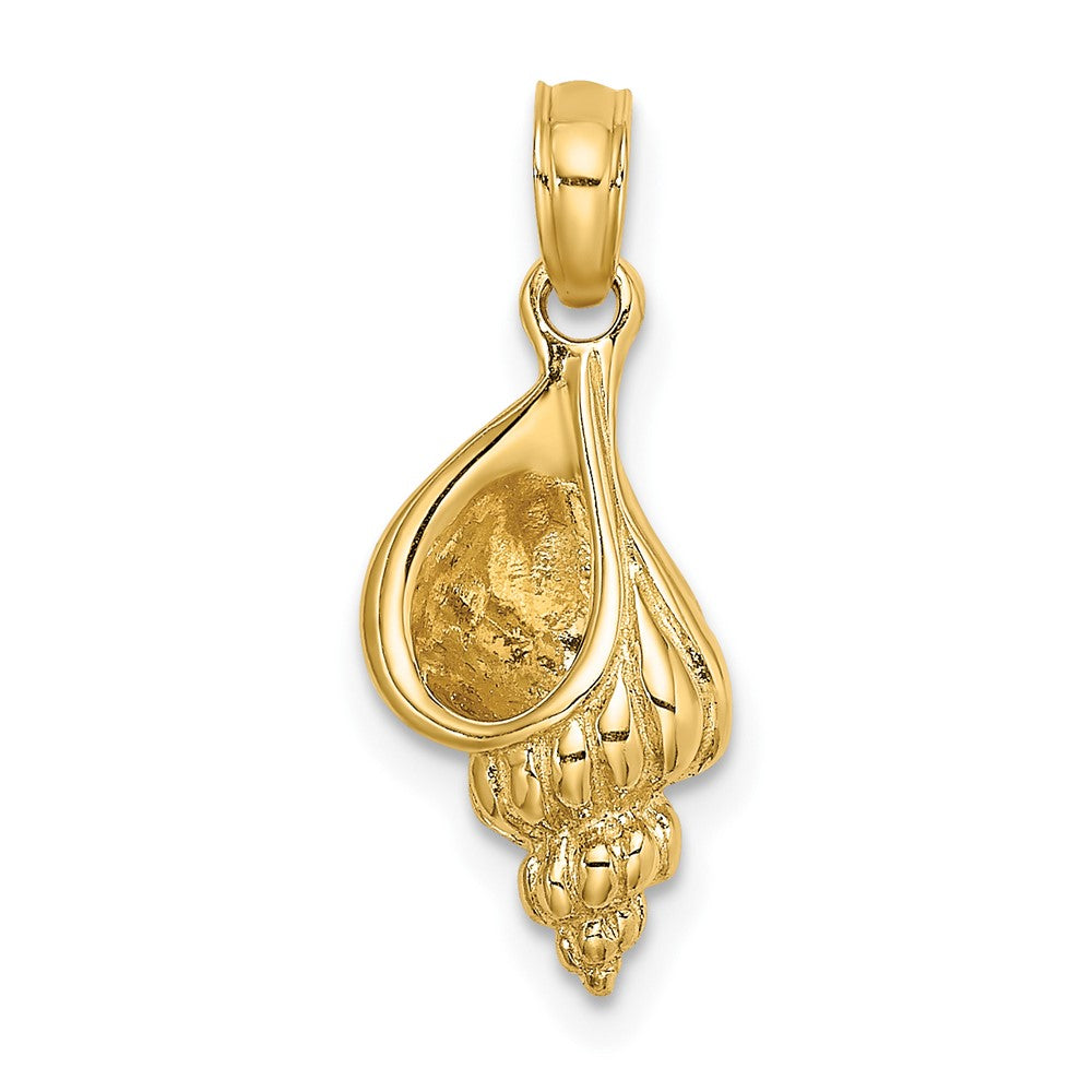 10k Yellow Gold 8.5 mm 3-D Mini Precious Wentletrap Shell Charm (1.43 grams)