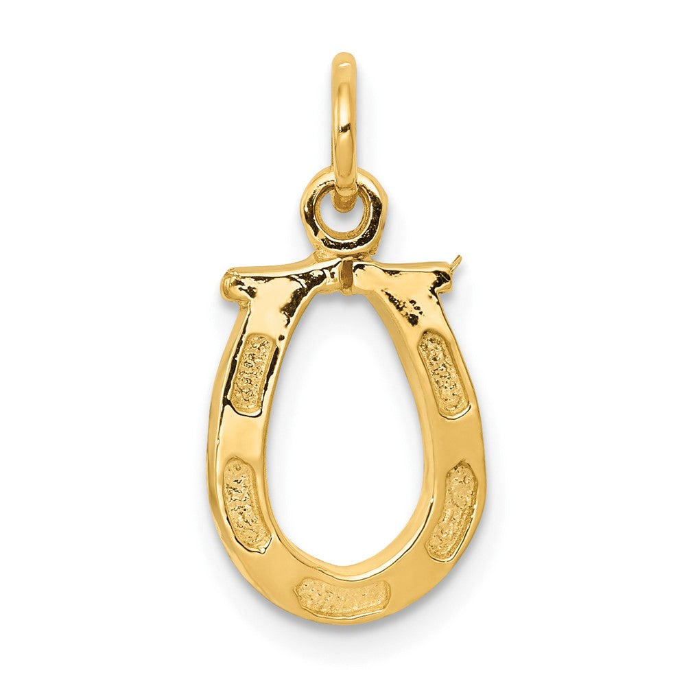 10k Yellow Gold 10 mm Solid Polished Horseshoe Charm (0.67 grams)