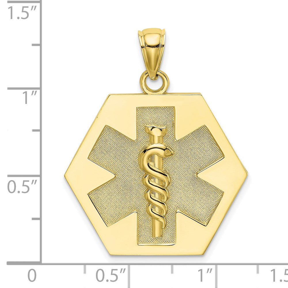 10k Yellow Gold 24.5 mm Medical Disc Pendant (2.8 grams)