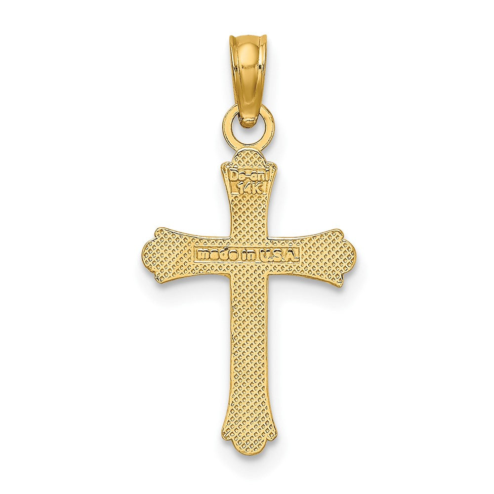 10k Yellow Gold 11 mm Polished Cross Charm