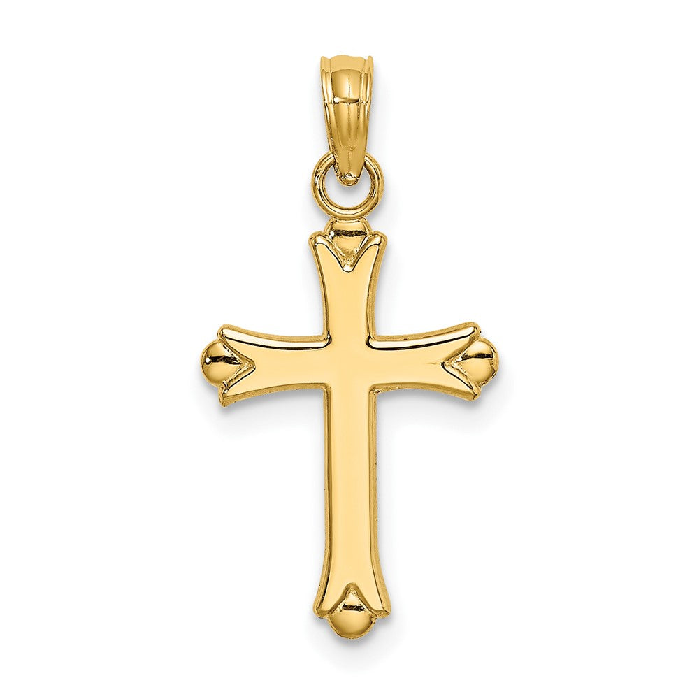 10k Yellow Gold 11 mm Polished Cross Charm (0.6 grams)