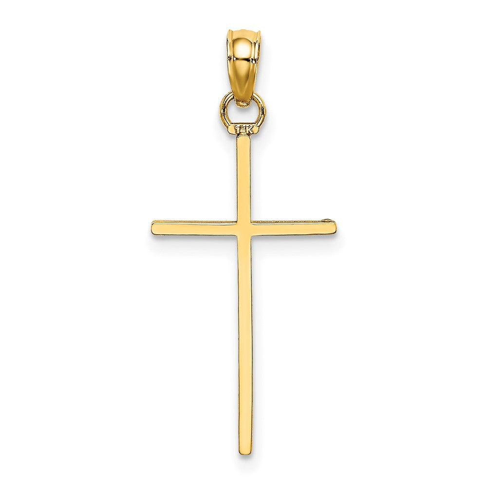 10k Yellow Gold 11 mm Polished Cross Pendant (0.45 grams)